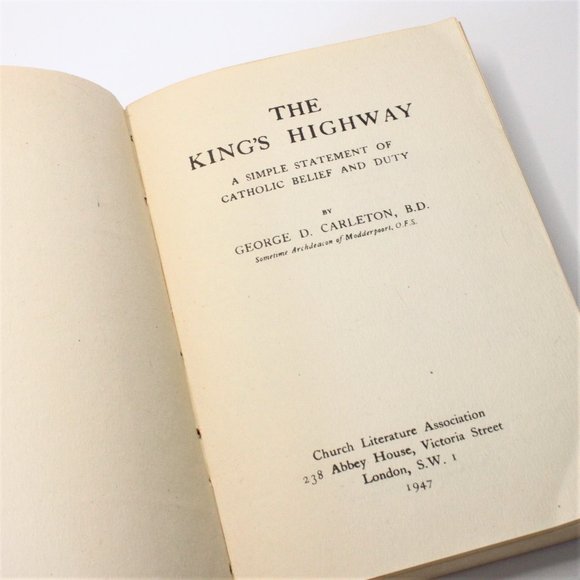 The King's Highway 1947 Book Catholic Literature - Picture 5 of 9